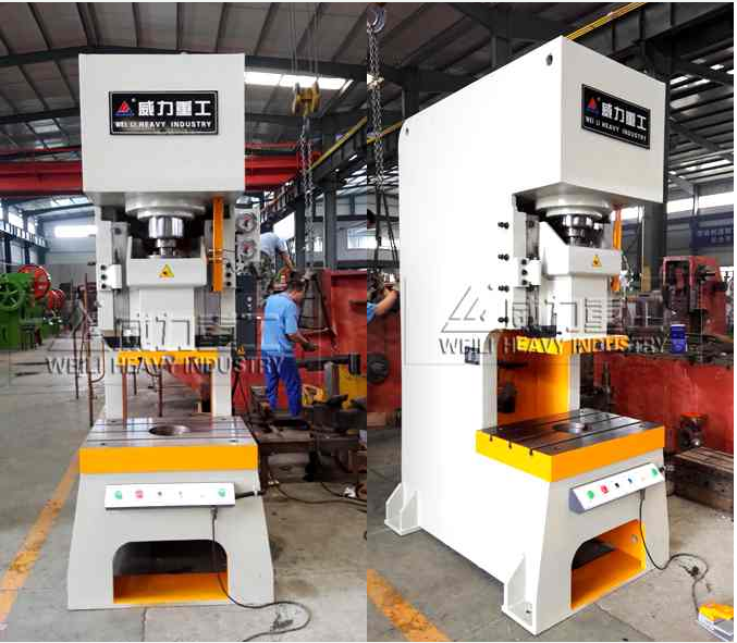 （圖為山東威力重工機床有限公司液壓沖孔機實拍生產車間）